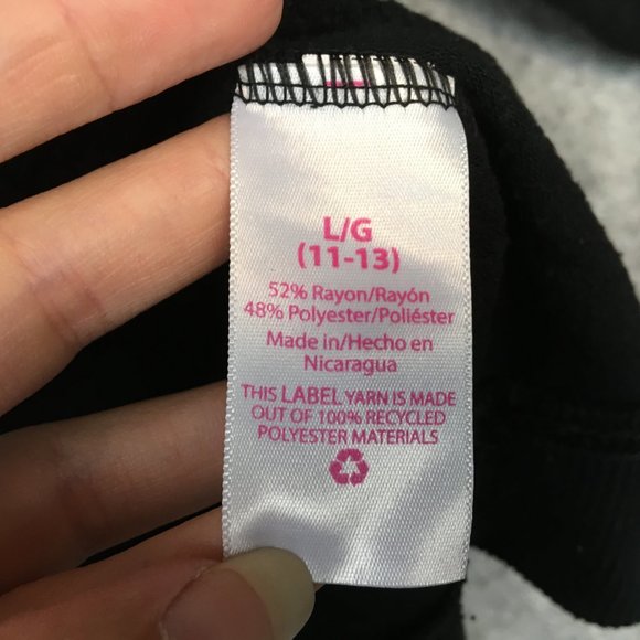 No Boundaries Sweatshirt L 11 13 Black Fleece Candy Skull Long Sleeve Crew Neck - Picture 8 of 11